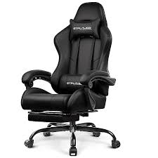 Gaming Racing Chair Ergonomic PC Computer Chair Height Adjustable E-Sports Gamer Office Task Swivel Chair w/ Headrest Lumbar Support Pillow 441lbs Loa