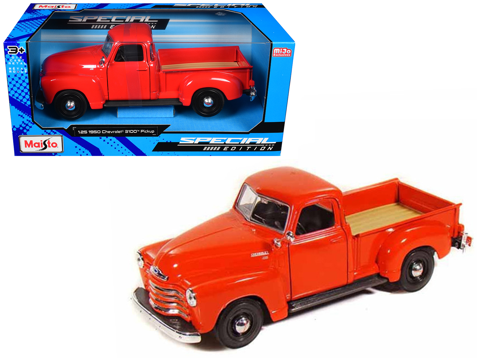 1948 Ford F-1 Pickup Truck "Harley Davidson" with 1948 Harley Davidson FL Panhead Motorcycle Black and Green 1/24 Diecast Models by Maisto