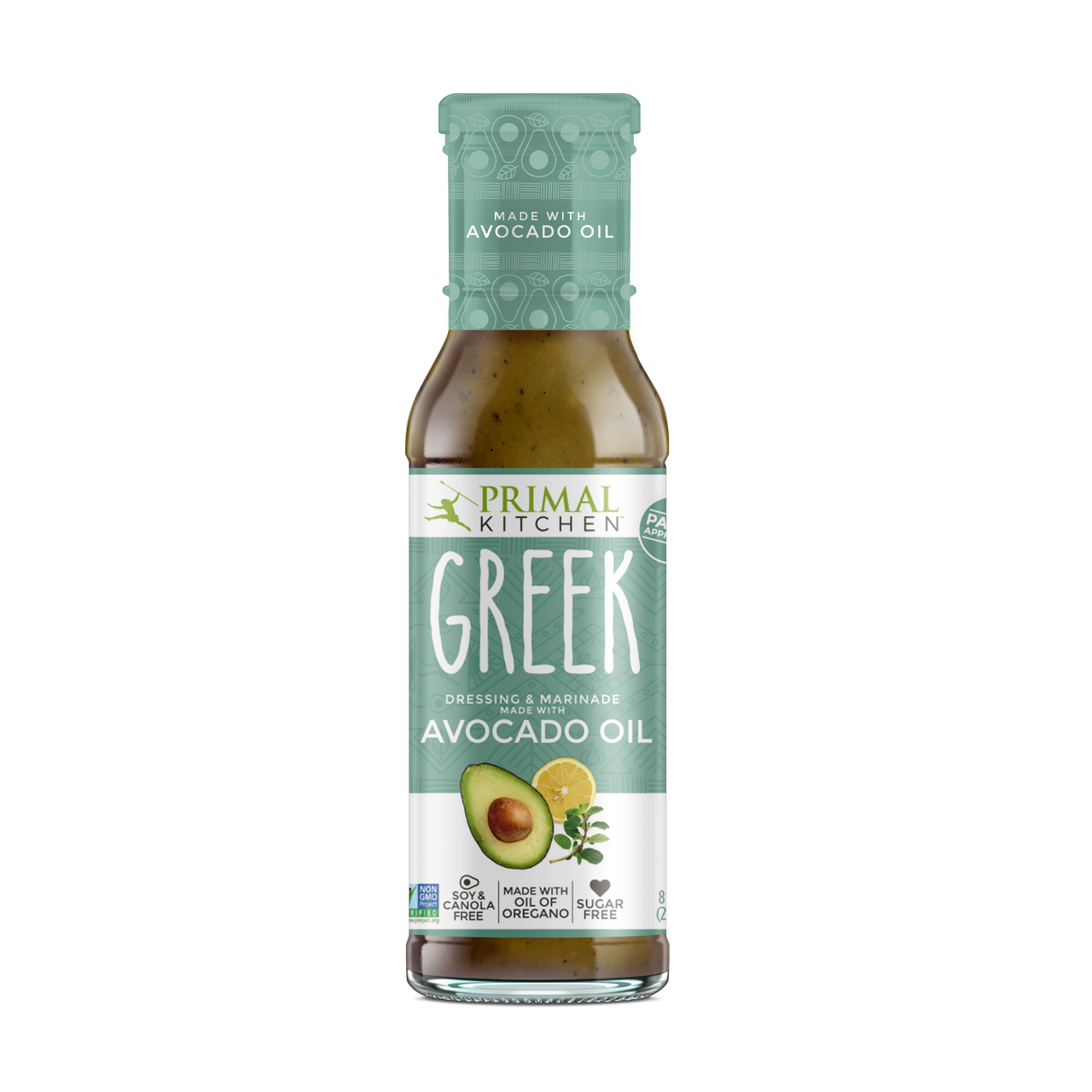Primal Kitchen Vinaigrette, Greek, Avocado, Oil (6X8 OZ)