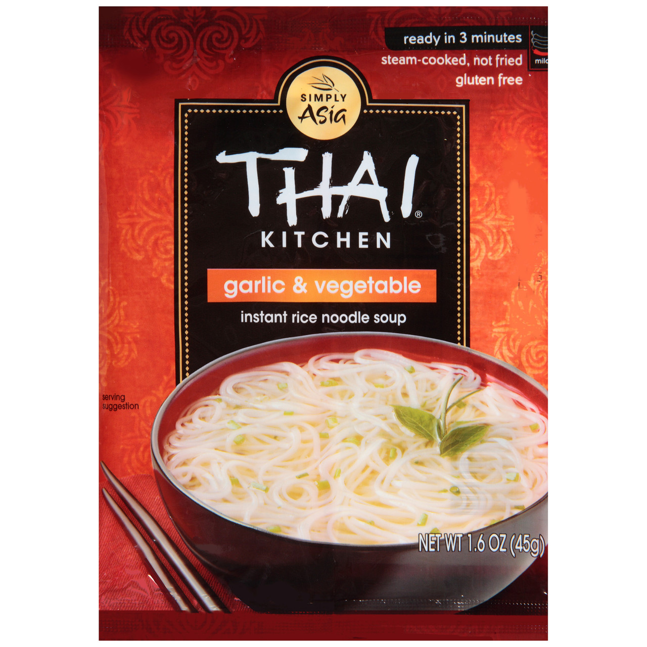 Thai Kitchen Instant Rice Noodle Soup Garlic & Vegetable (12x1.6 OZ)