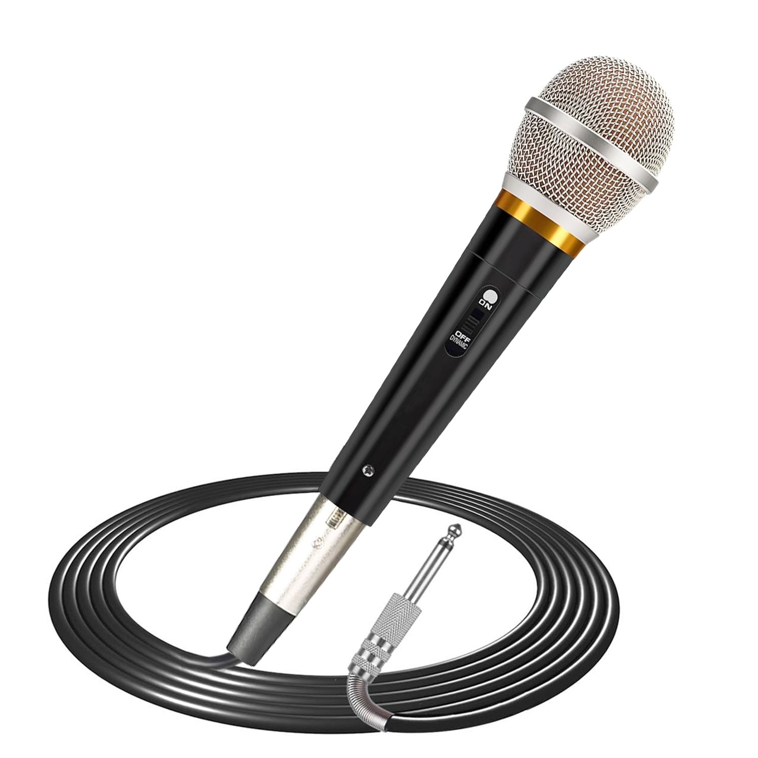 Handheld Dynamic Microphone Wired XLR Microphone with On/Off Switch 13ft Detachable XLR Cable Professional Studio & Live Performance Cardioid Mic for