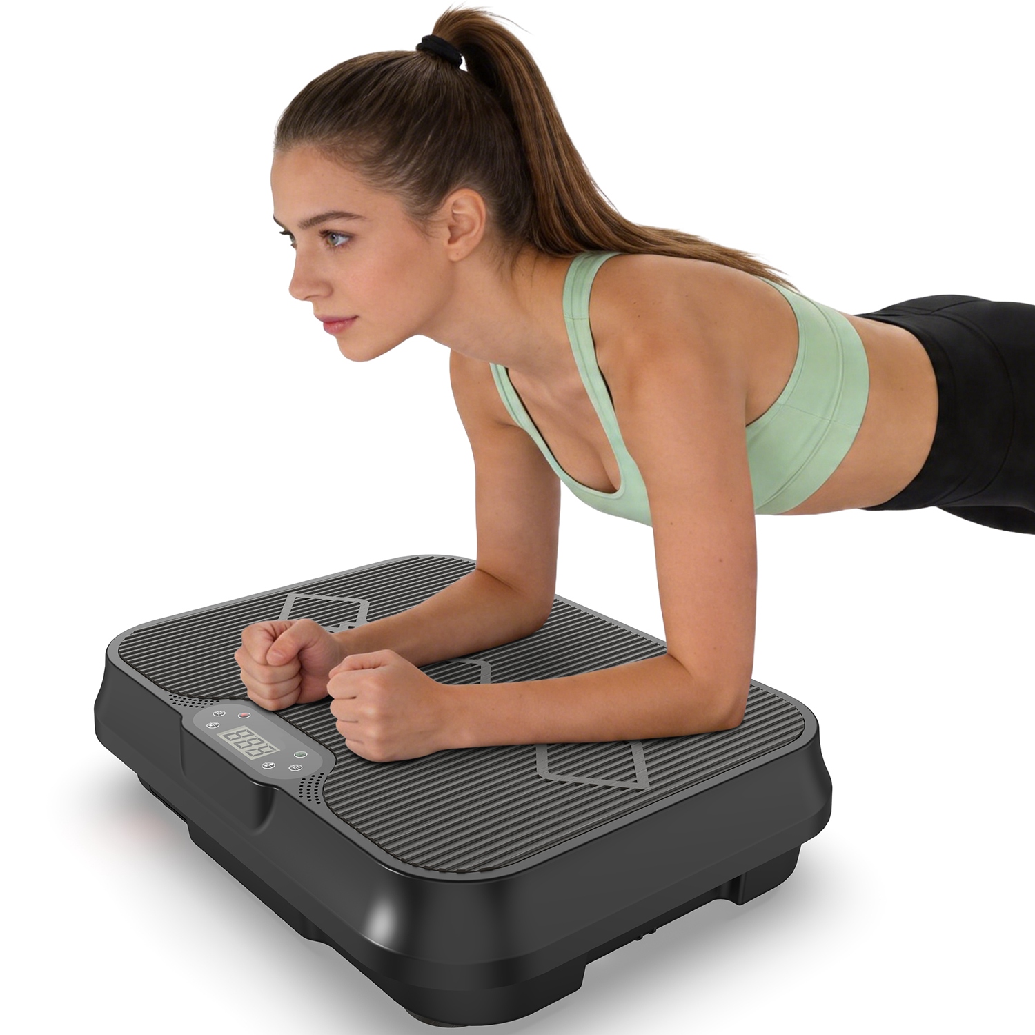 Whole Body Vibration Plate Exercise Machine with Remote Control & Resistance Bands, 1-250 Adjustable Speed Vibration Platform, LCD Display Home Fitnes thumbnail 2