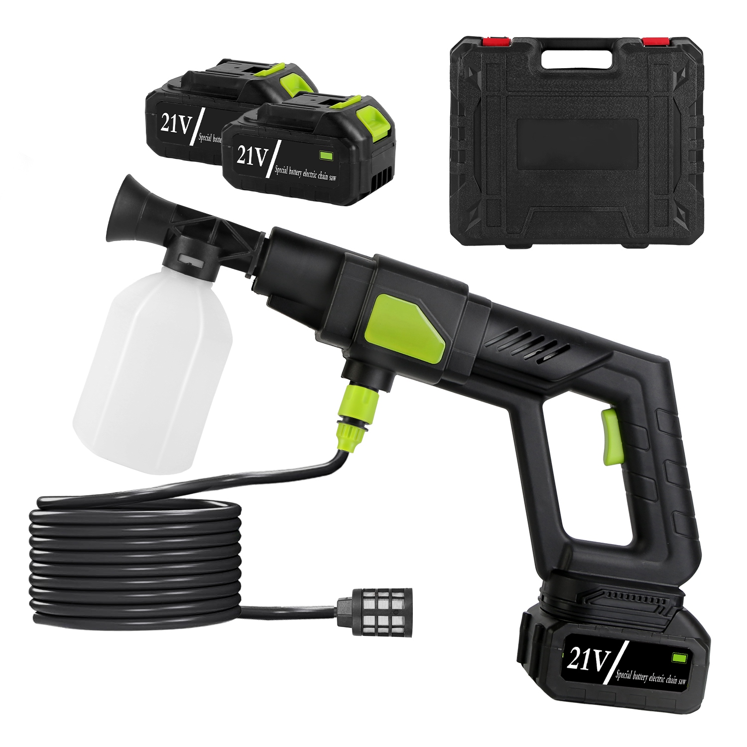 Cordless Pressure Washer Portable Electric Power Washer High Pressure Water Sprayer 435PSI Car Washer Cleaner with 6-in-1 Nozzle Foam Bottle Filter 15 thumbnail 2