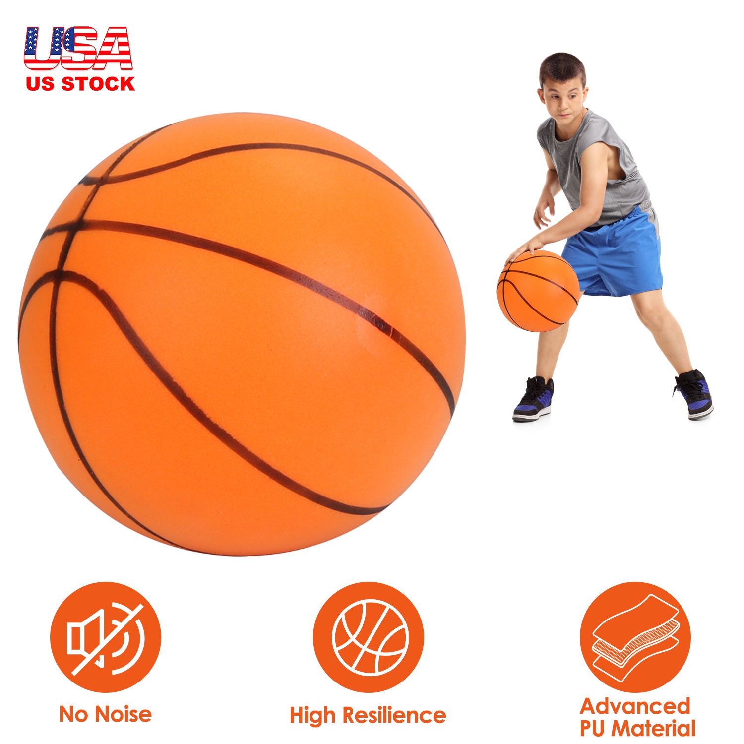 Silent Basketball Foam Bouncing Silent Basketball Uncoated High Density Foam Ball Indoor Low Noise Training Ball thumbnail 3