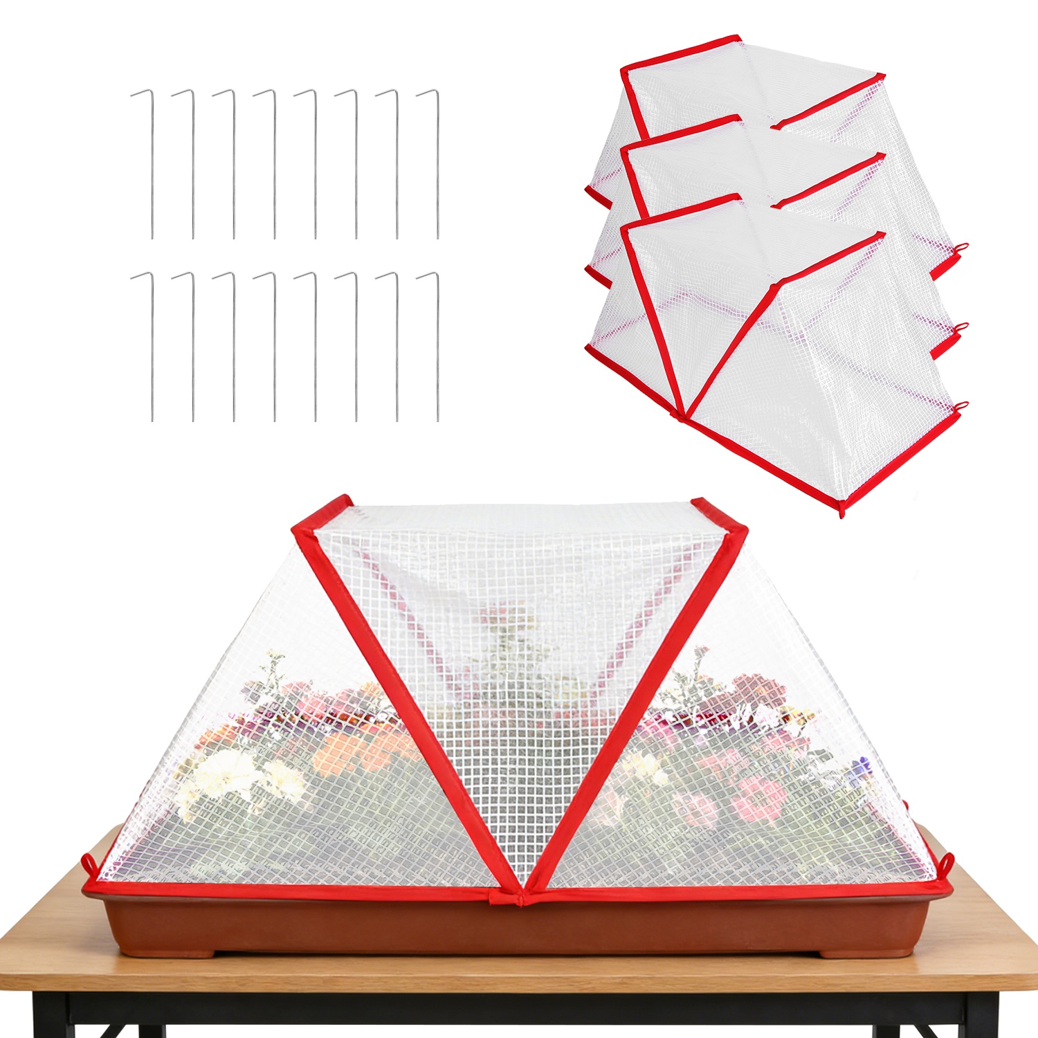 4Pack 31.50×12.99×13.39in Garden Row Accelerator Plants Covers Plant Net Cage Guard Greenhouse Covers Protect Seedling Fruit Vegetable Rows From Frost thumbnail 2
