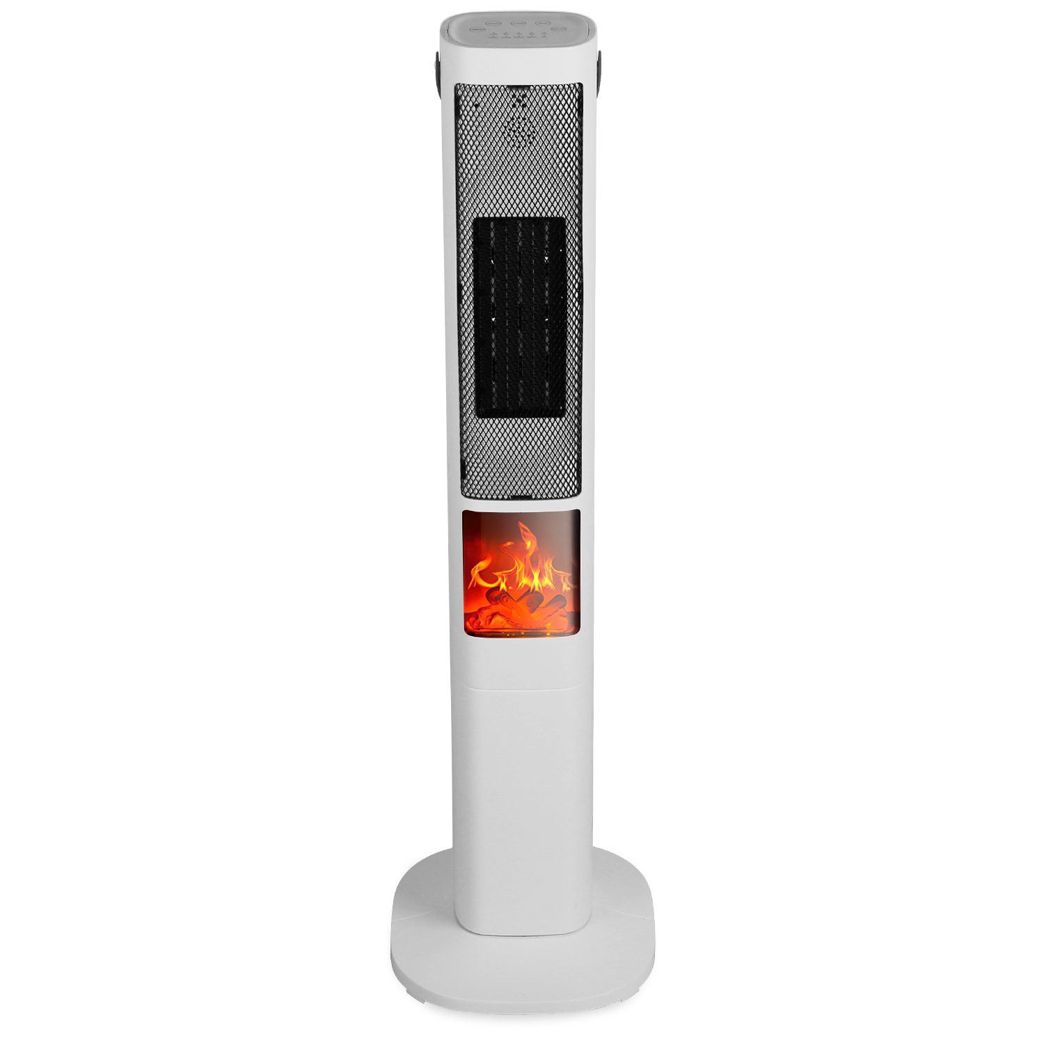 1500W Oscillating Ceramic Tower Space Heater with 3D Flame Portable Electric Heater with 3 Wind Modes Remote Control 5 Timer Overheat Tip-Over Protect thumbnail 2