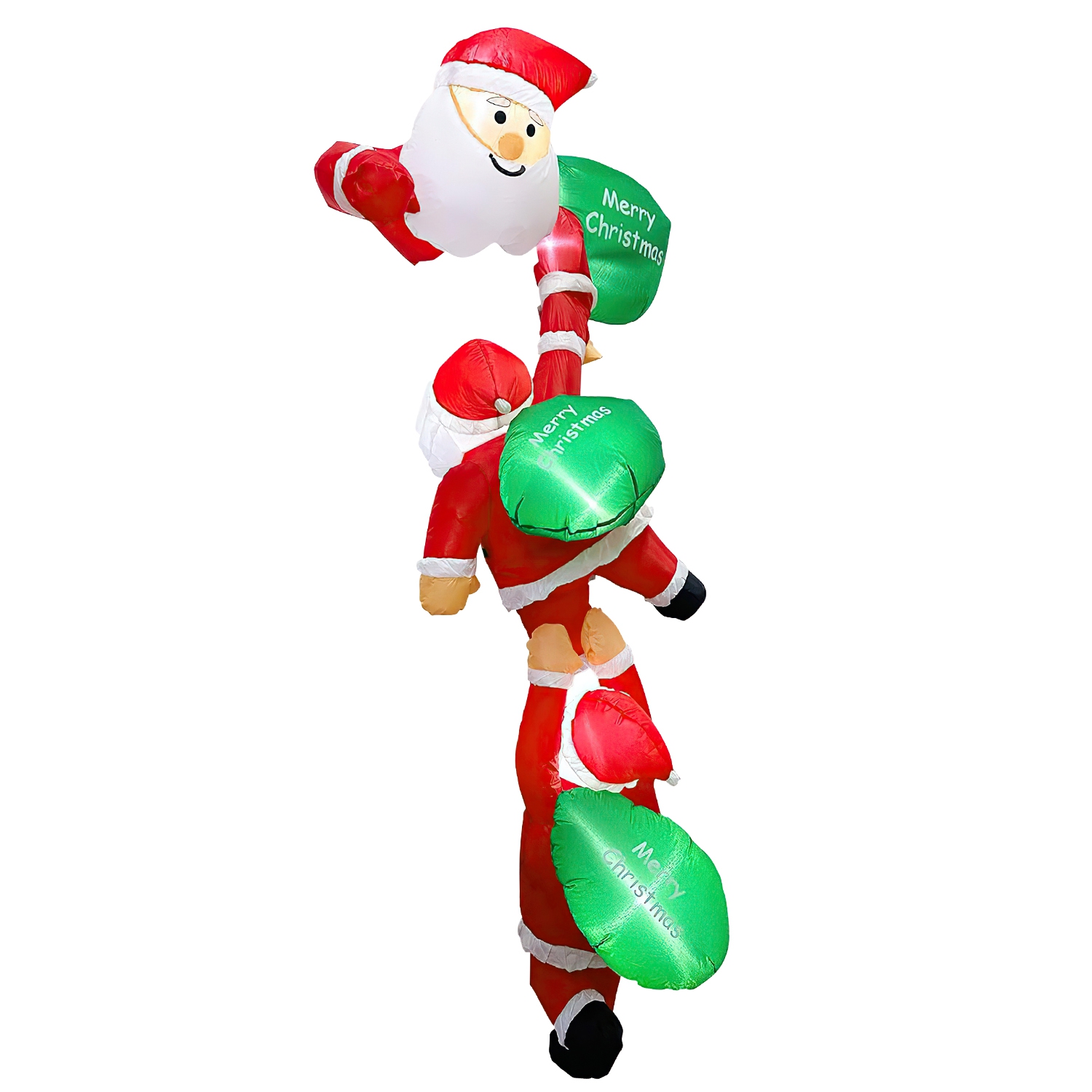 8FT Climbing Inflatable Santa Claus with Light Hanging Blow Up Christmas Inflatable Indoor Outdoor Christmas Decorations 3 Santa Claus 3 Merry Christm thumbnail 2