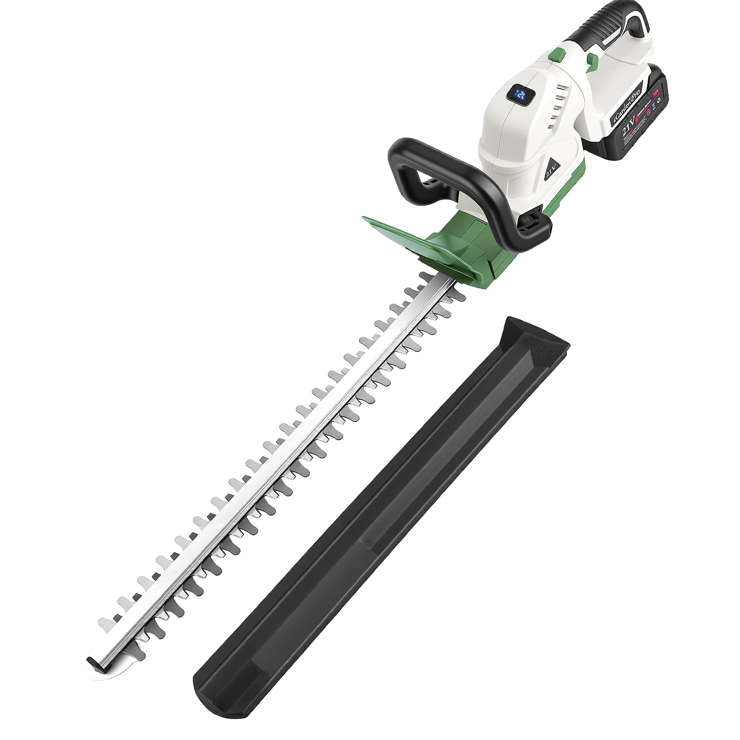 20in Cordless Hedge Trimmer 21V Handheld Bush Trimmer Electric Grass Shrub Trimmer with Dual-Action Blades 0.6in Cutting Diameter Safety Lock Adjustab thumbnail 3
