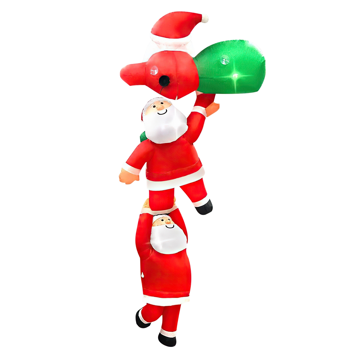 8FT Climbing Inflatable Santa Claus with Light Hanging Blow Up Christmas Inflatable Indoor Outdoor Christmas Decorations 3 Santa Claus 3 Merry Christm thumbnail 3