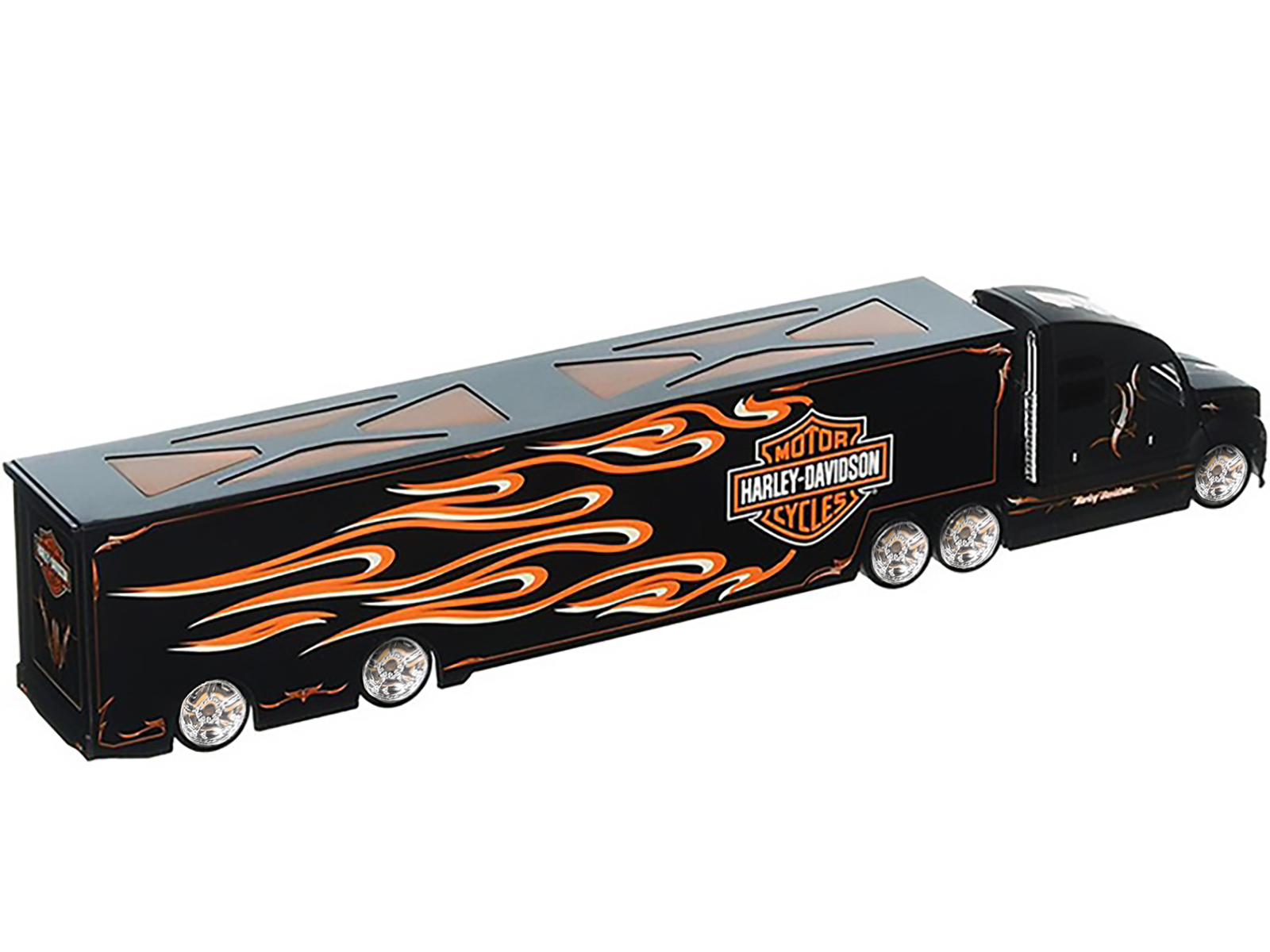 Harley Davidson Custom Hauler Trailer Black "Custom Haulers" Series 1/64 Diecast Model by Maisto thumbnail 2