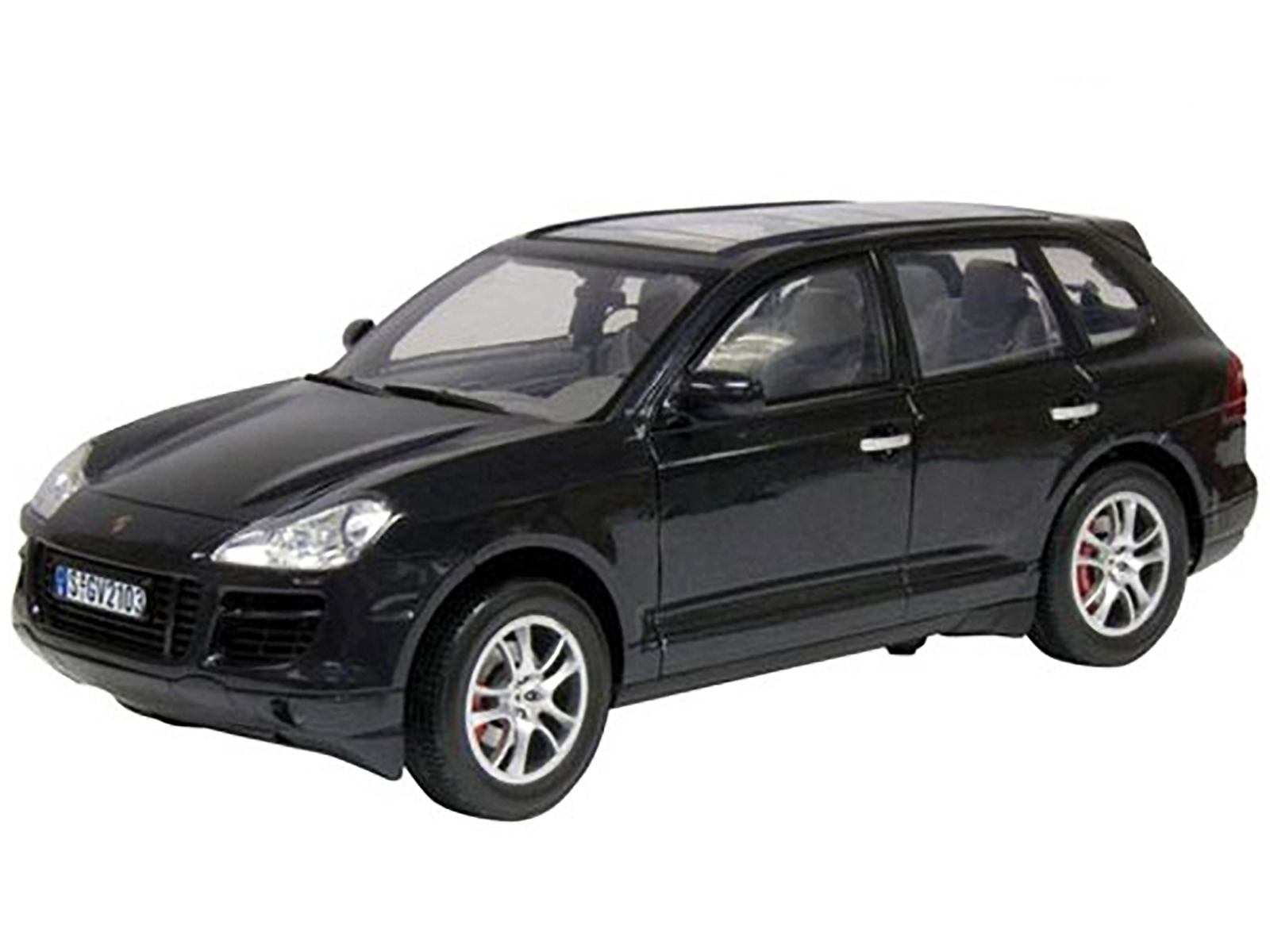2008 Porsche Cayenne Turbo Metallic Black 1/18 Diecast Model Car by Motormax thumbnail 2