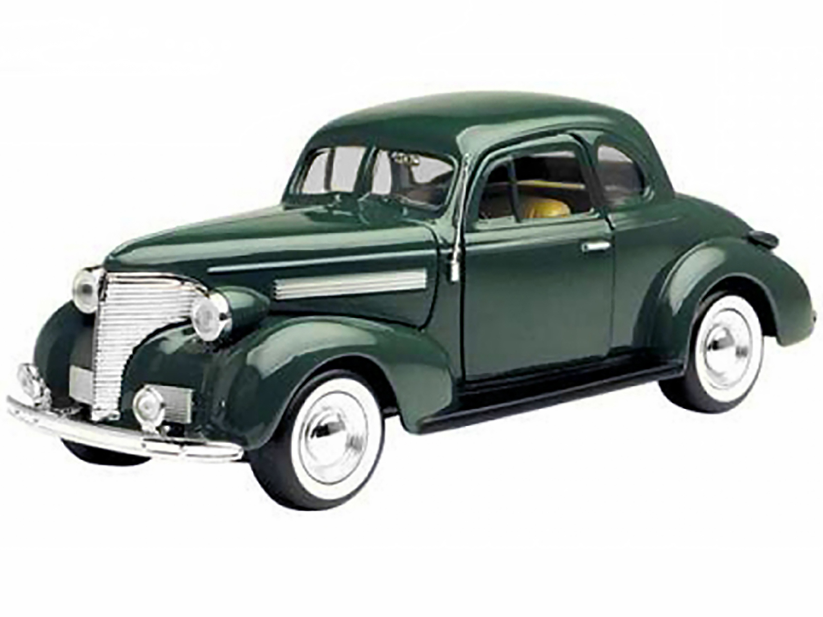 1939 Chevrolet Coupe Green 1/24 Diecast Model Car by Motormax thumbnail 2