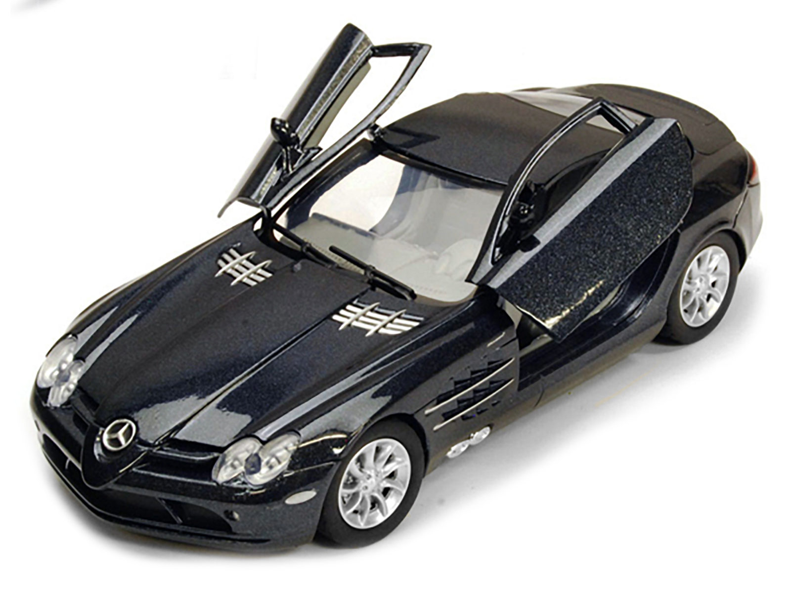 Mercedes Mclaren SLR Metallic Black 1/24 Diecast Model Car by Motormax thumbnail 2