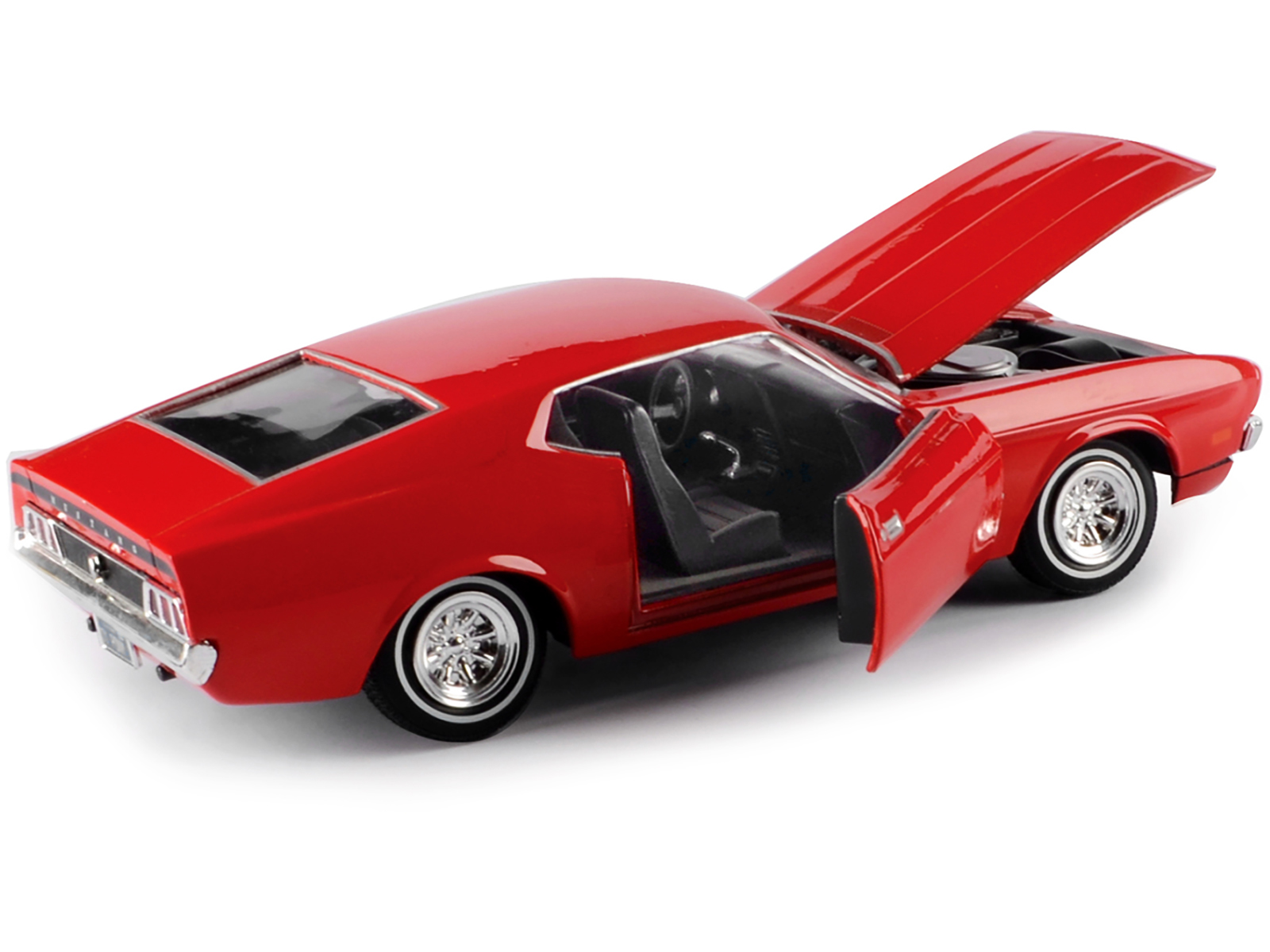 1971 Ford Mustang Sportsroof Red 1/24 Diecast Model Car by Motormax thumbnail 2