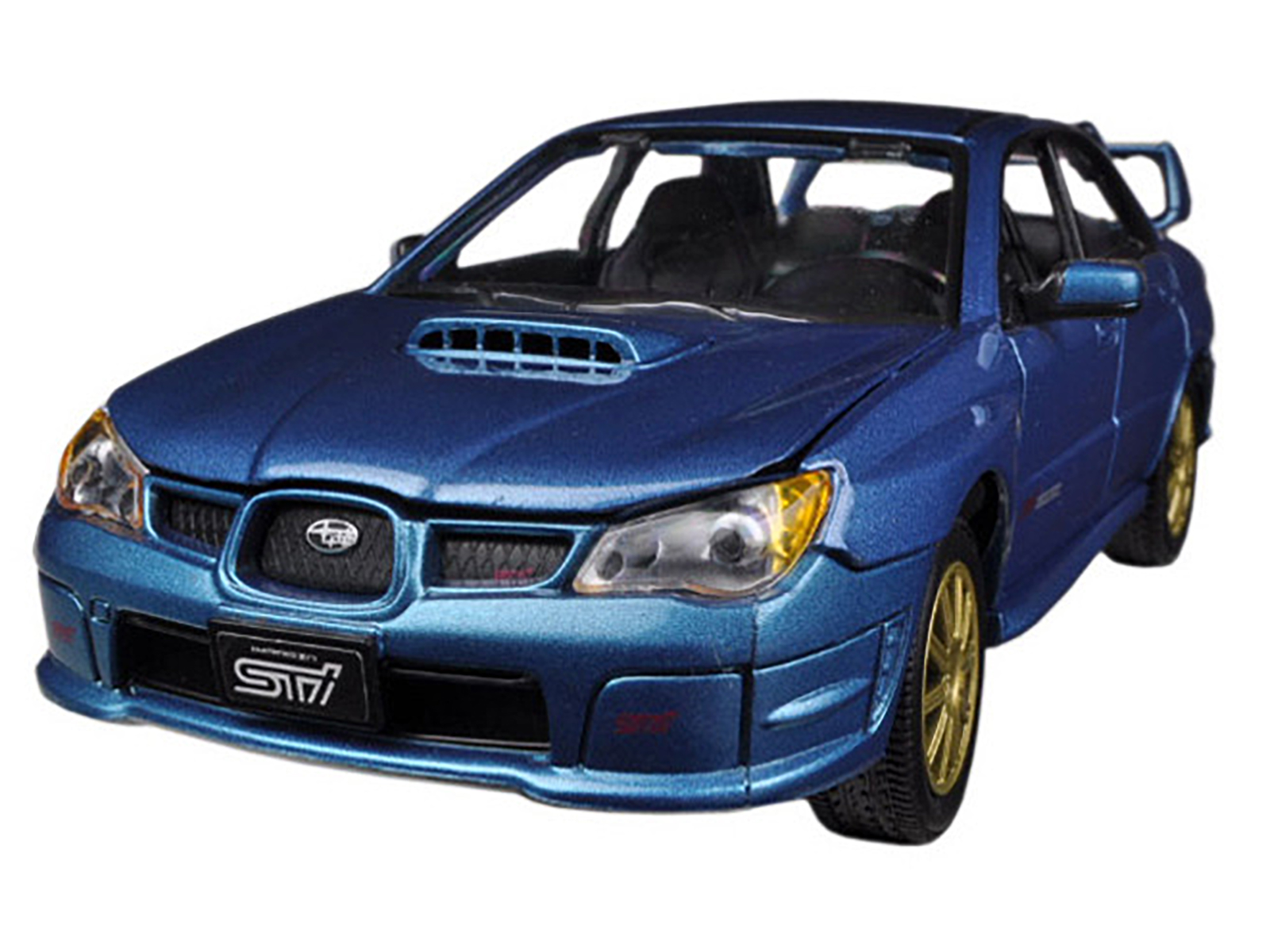 Subaru Impreza WRX STi Blue Metallic 1/24 Diecast Model Car by Motormax thumbnail 2
