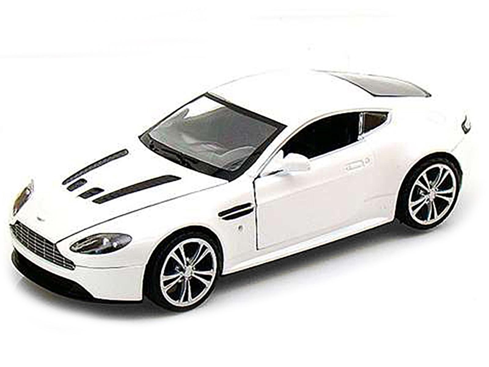 Aston Martin V12 Vantage Pearl White 1/24 Diecast Car Model by Motormax thumbnail 2