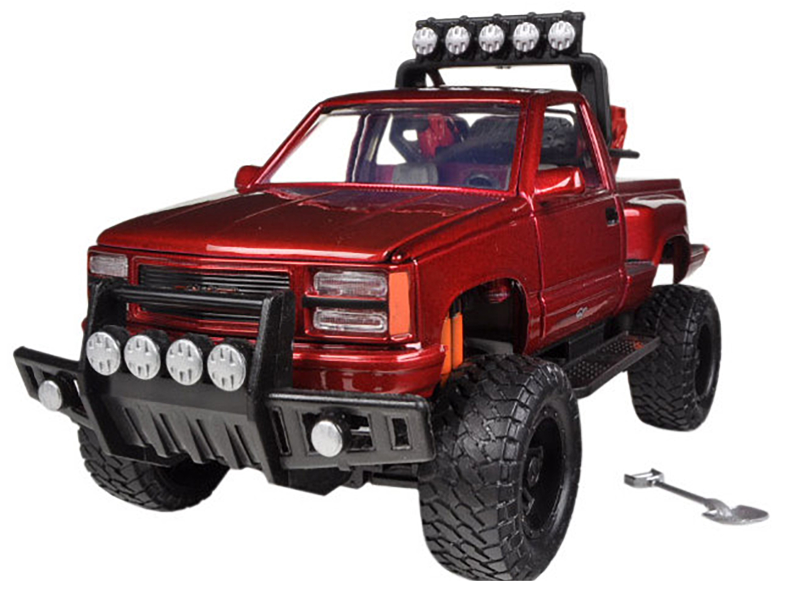 1992 GMC Sierra GT Pickup Truck Off Road Red 1/24 Diecast Model by Motormax thumbnail 2