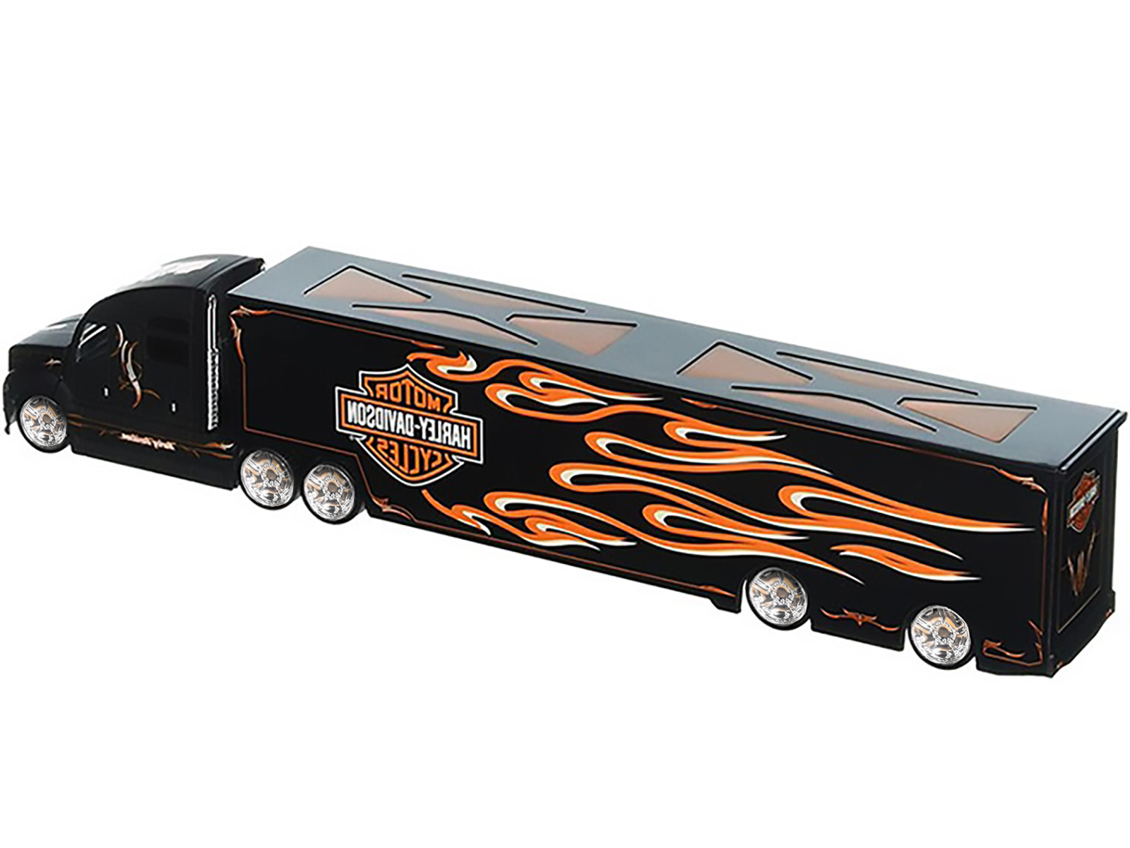 Harley Davidson Custom Hauler Trailer Black "Custom Haulers" Series 1/64 Diecast Model by Maisto thumbnail 3
