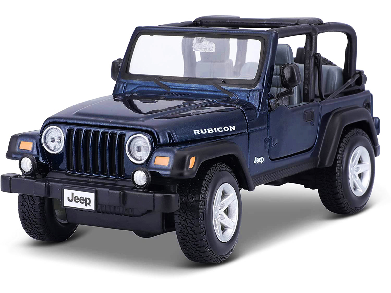Jeep Wrangler Rubicon Dark Blue 1/27 Diecast Model Car by Maisto thumbnail 3