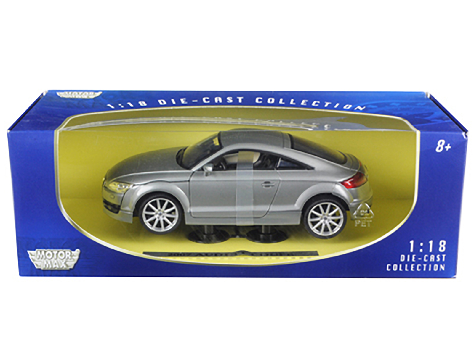2007 Audi TT Coupe Grey 1/18 Diecast Car Model by Motormax thumbnail 3
