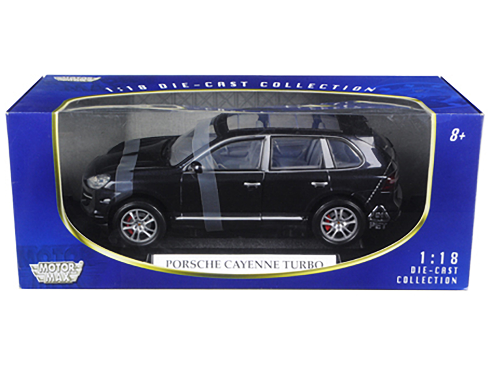 2008 Porsche Cayenne Turbo Metallic Black 1/18 Diecast Model Car by Motormax thumbnail 3