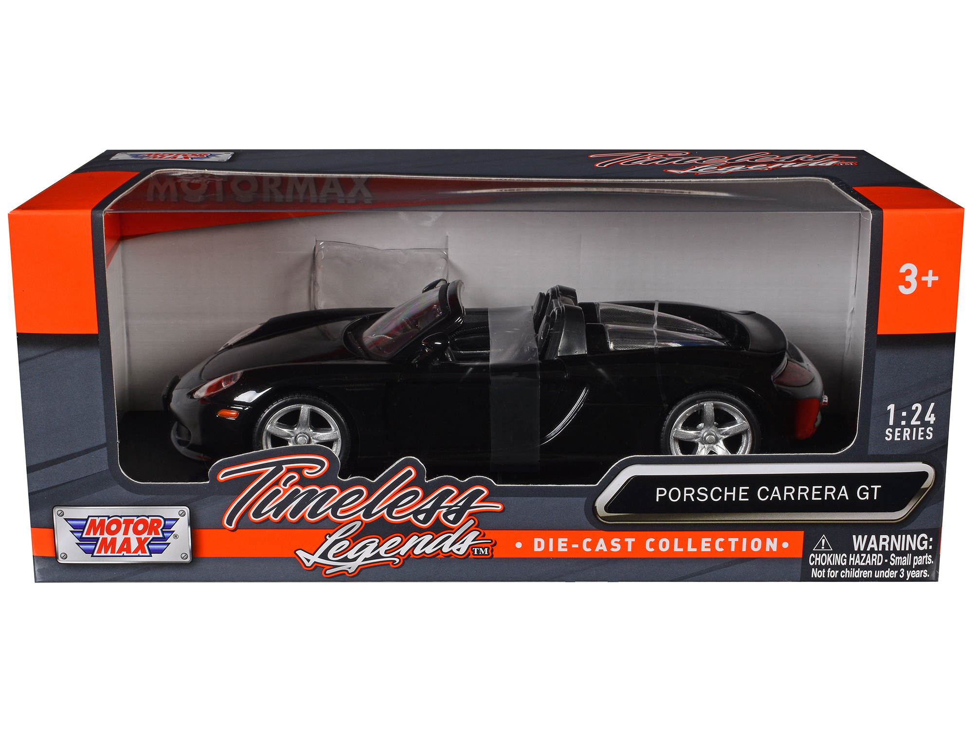 Porsche Carrera GT Black 1/24 Diecast Car Model by Motormax thumbnail 3