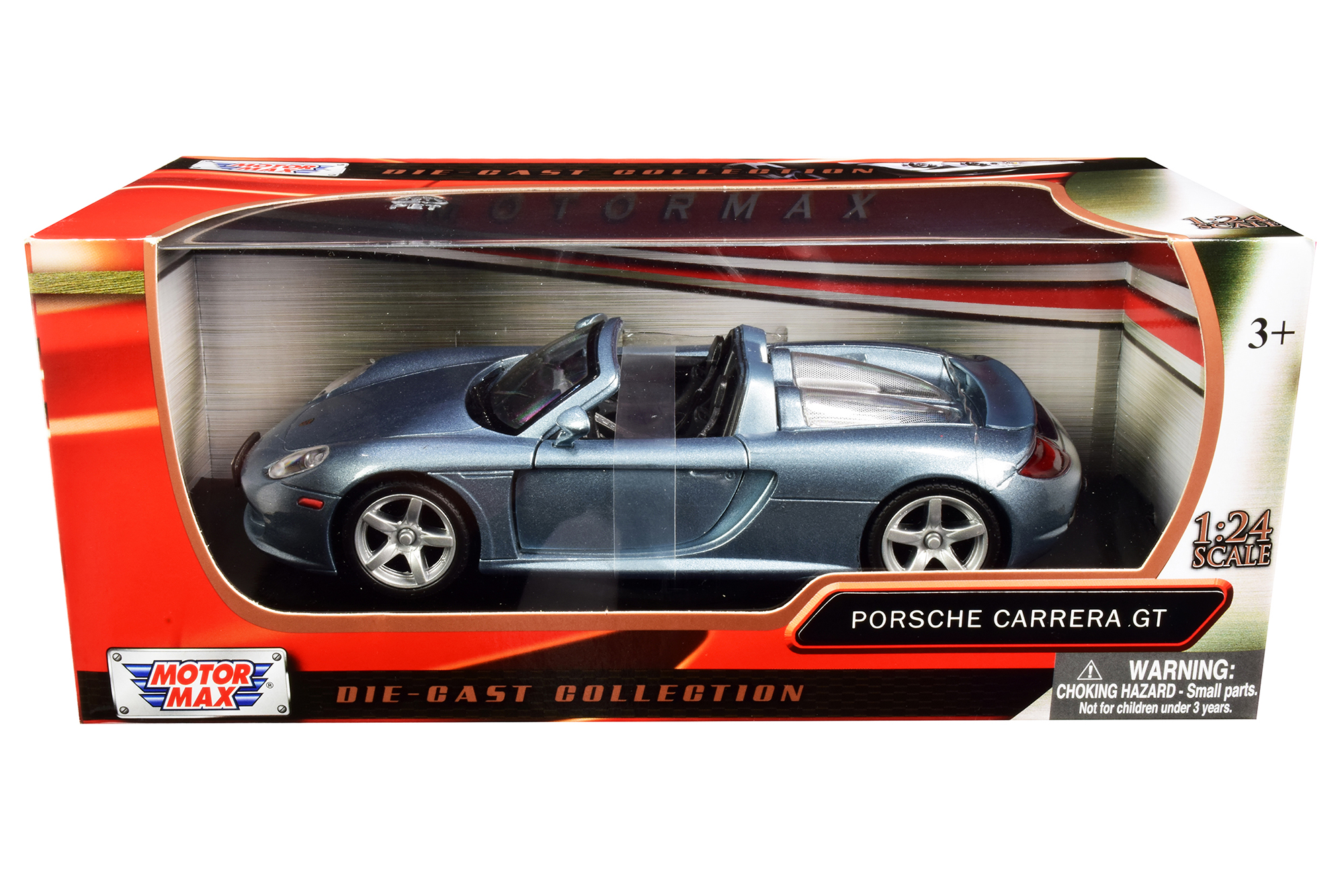 Porsche Carrera GT Gray 1/24 Diecast Model Car by Motormax thumbnail 3