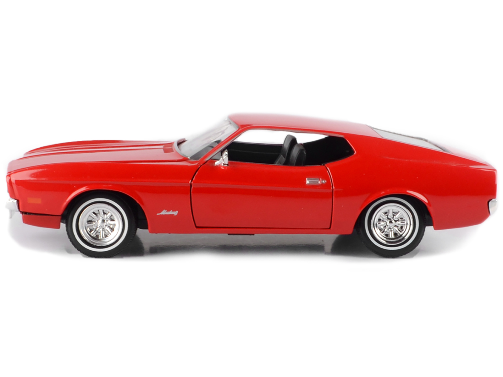 1971 Ford Mustang Sportsroof Red 1/24 Diecast Model Car by Motormax thumbnail 3