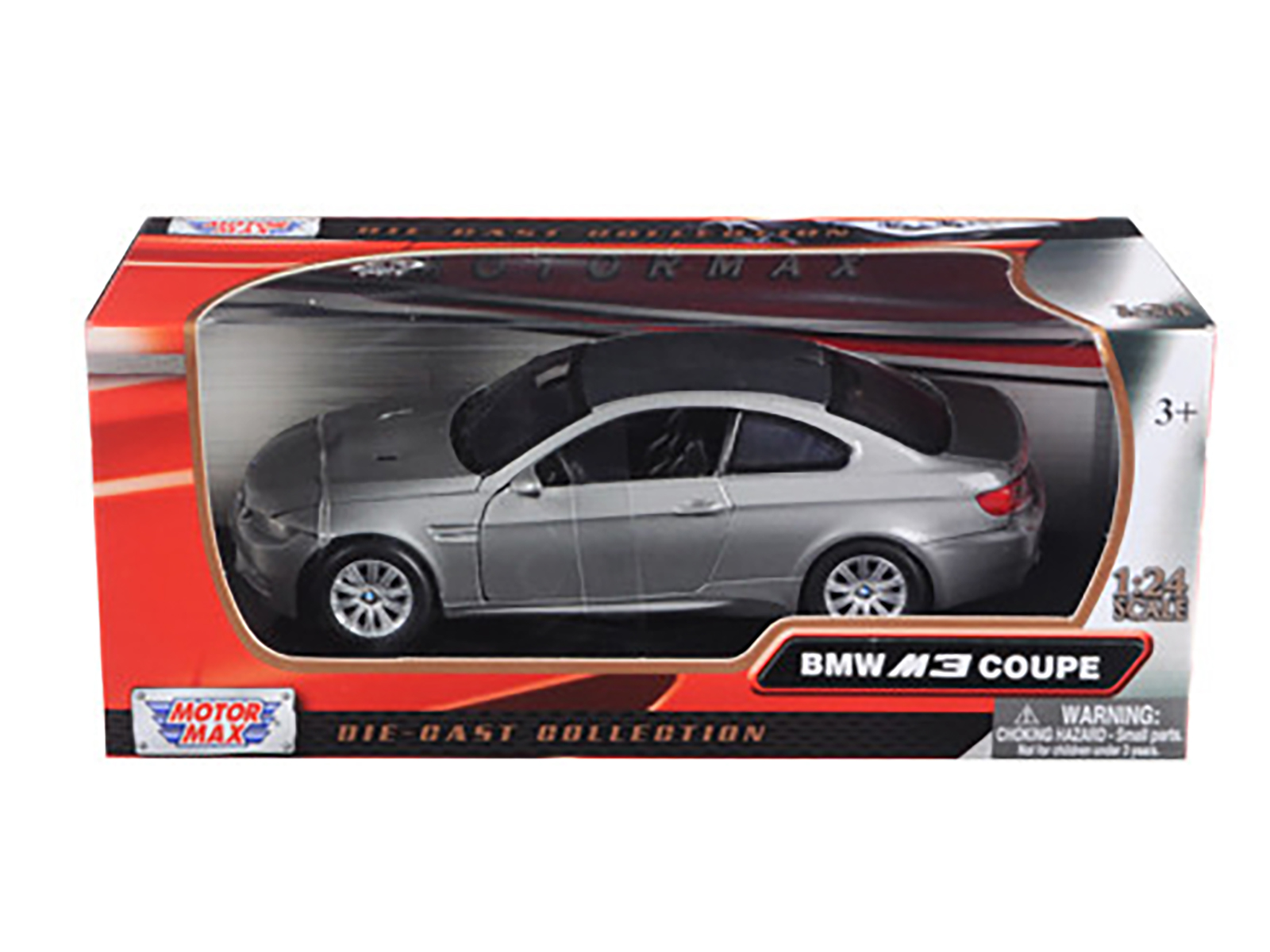 BMW M3 Coupe Gray Metallic 1/24 Diecast Model Car by Motormax thumbnail 3
