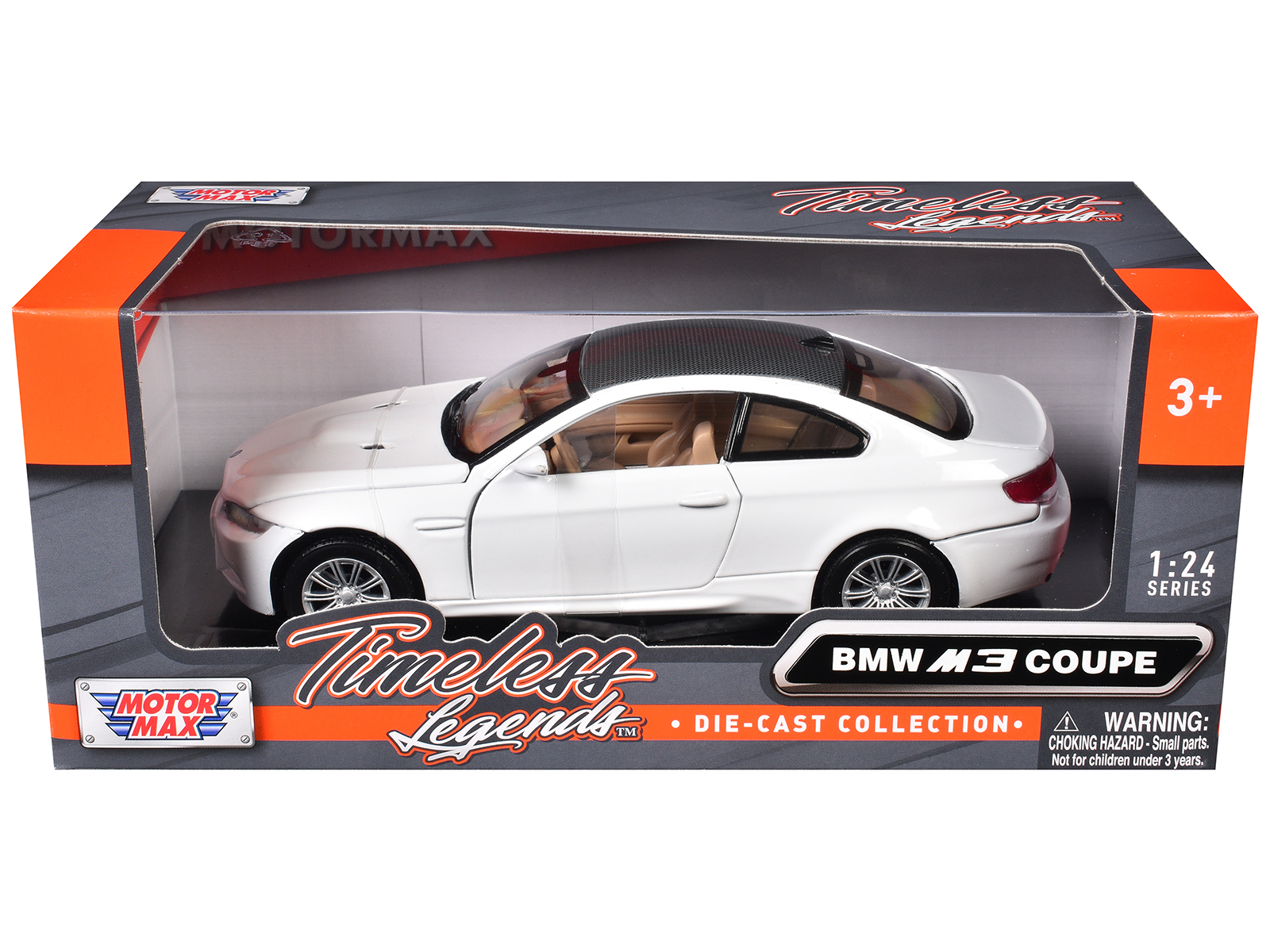 BMW M3 E92 Coupe White 1/24 Diecast Model Car by Motormax thumbnail 3