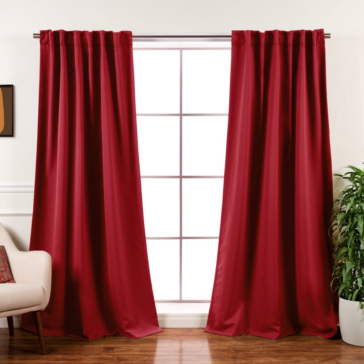 52 x 120 inch Solid Navy Blue Thermal Blackout Curtain Panels - Set of 2 thumbnail 18