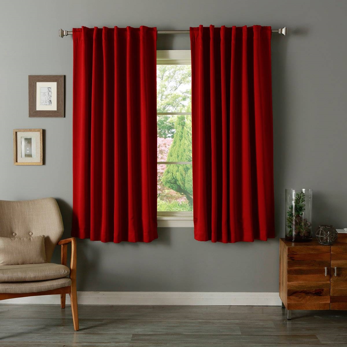 52 x 120 inch Solid Navy Blue Thermal Blackout Curtain Panels - Set of 2 thumbnail 5