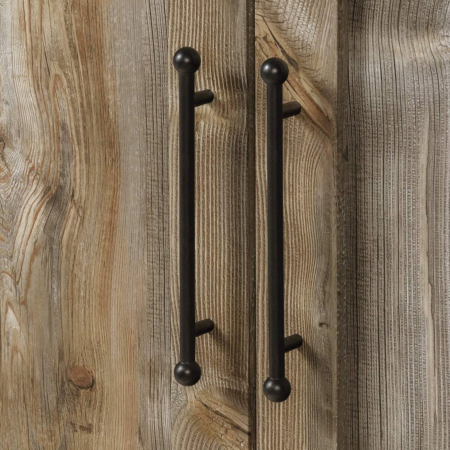 Farmhouse Storage Cabinet Wardrobe Armoire in Rustic Wood Finish thumbnail 4