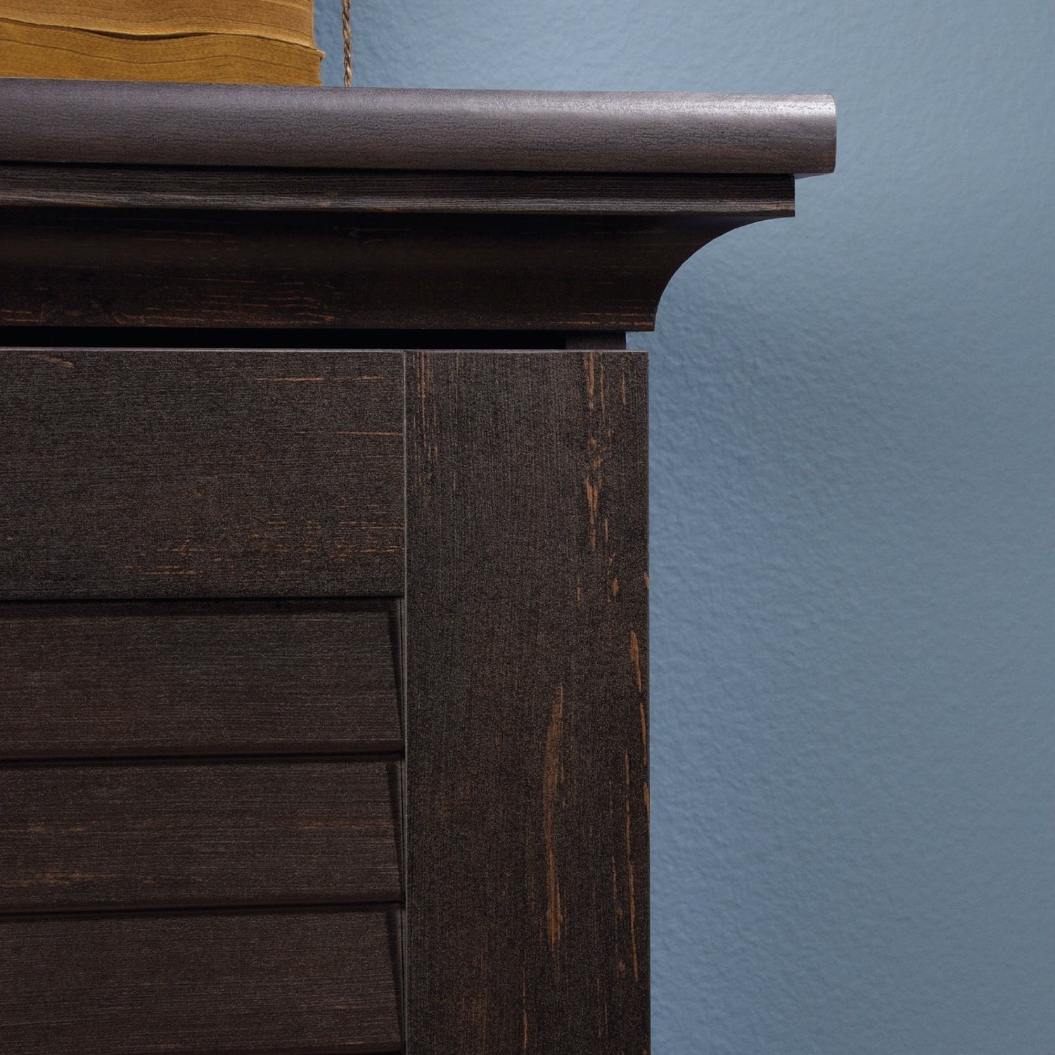 Multi-Purpose Wardrobe Armoire Storage Cabinet in Dark Brown Antique Wood Finish thumbnail 2