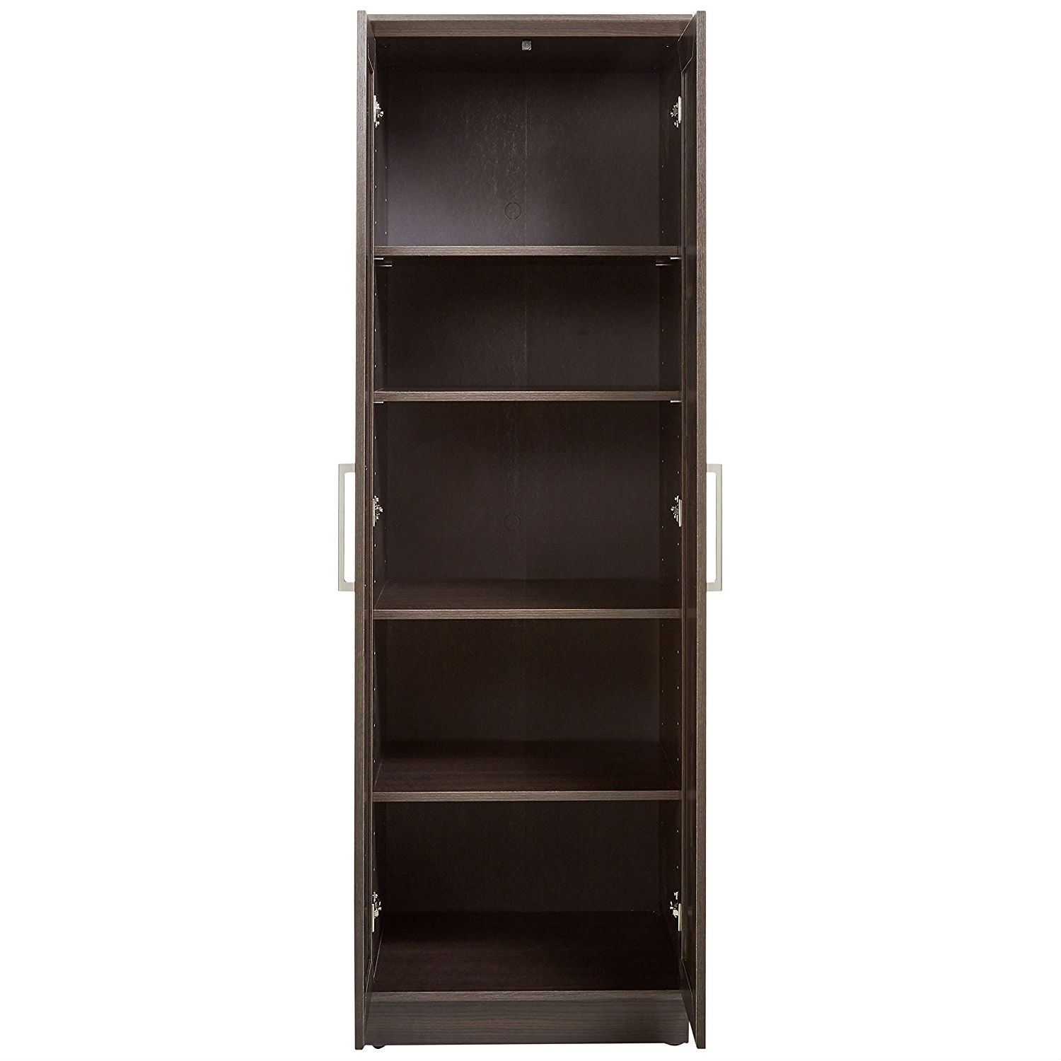 Bedroom Wardrobe Cabinet Storage Closet Organizer in Dark Brown Oak Finish thumbnail 2