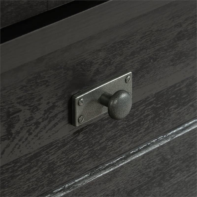 FarmHouse Black Oak Drawer and Garment Rod Wardrobe Armoire thumbnail 3