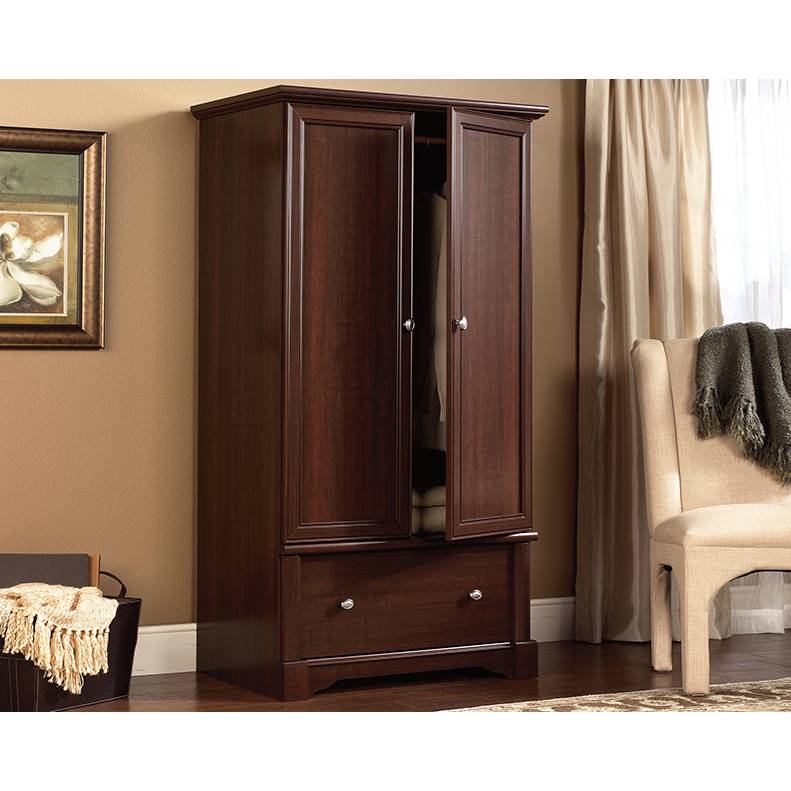 Rustic Cherry Drawer and Garment Rod Wardrobe Armoire thumbnail 3
