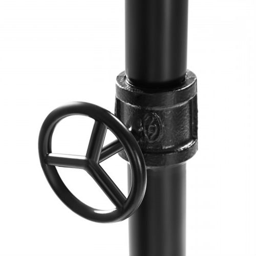 Rustic Industrial Laundry Pipe Garment Rack Lockable Wheels thumbnail 3