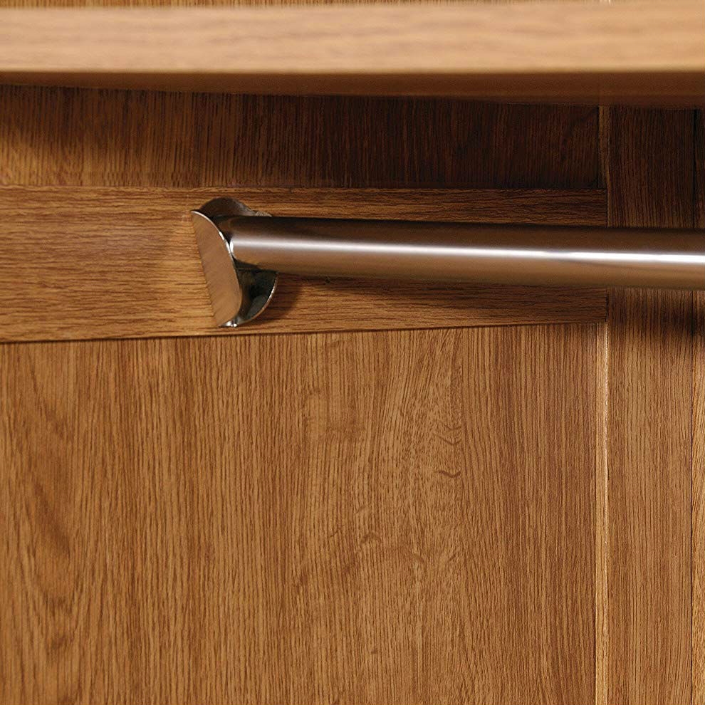 Bedroom Wardrobe Cabinet Storage Closet Organizer in Medium Oak Finish thumbnail 3