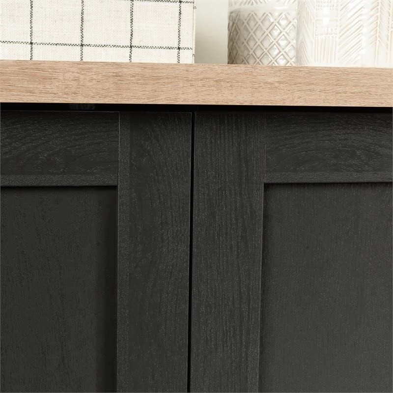 FarmHouse Black Oak Drawer and Garment Rod Wardrobe Armoire thumbnail 4