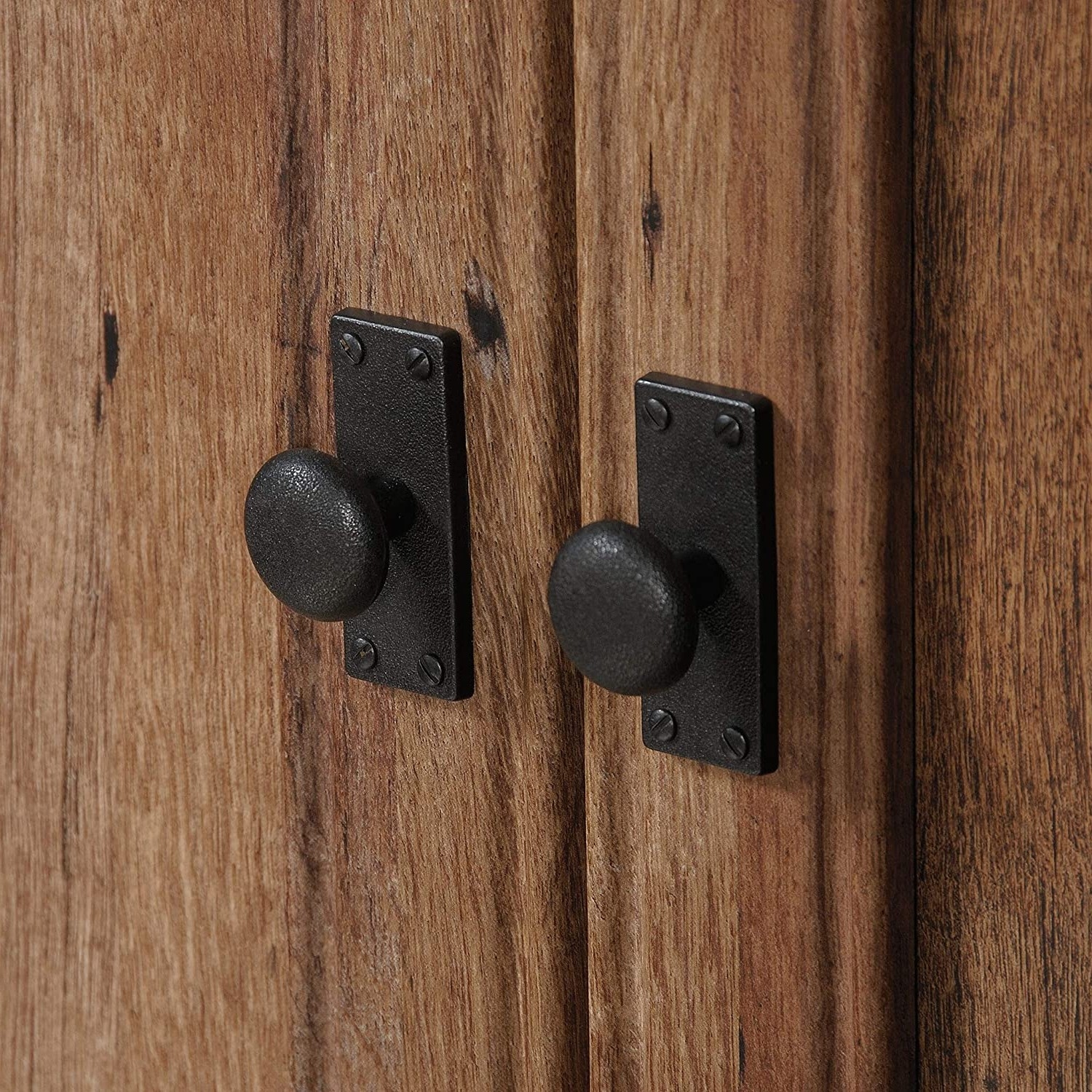 Rustic Oak Drawer and Garment Rod Wardrobe Armoire thumbnail 5