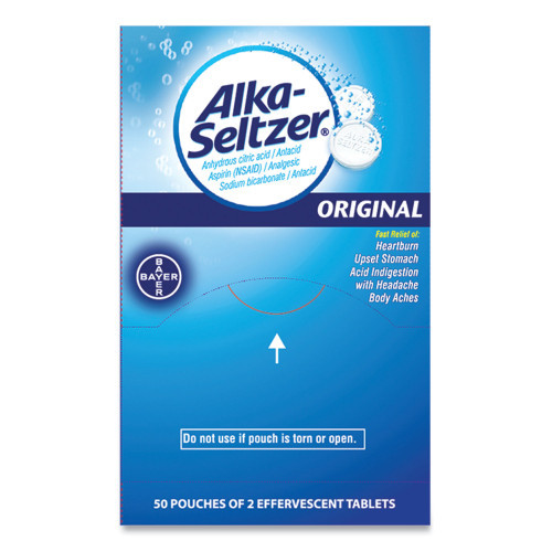 Alka-Seltzer Antacid and Pain Relief Medicine, Two-Pack, 50 Packs/Box (BXAS50) thumbnail 5