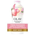 Olay Fresh Outlast Women's Body Wash, White Strawberry & Mint, 22 fl oz thumbnail 2