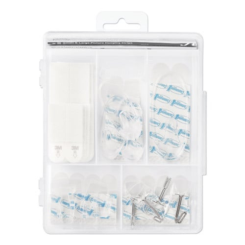 Command Clear Hooks and Strips, Assorted Sizes, Plastic, 0.05 lb; 2 lb; 4-16 lb Capacities, 16 Picture Strips/15 Hooks/22 Strips/Pack (17232ES) thumbnail 5