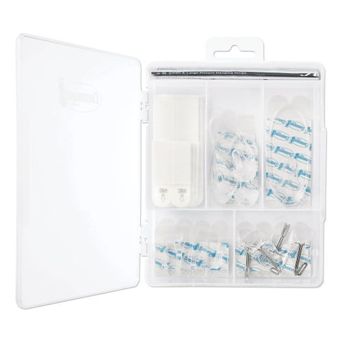 Command Clear Hooks and Strips, Assorted Sizes, Plastic, 0.05 lb; 2 lb; 4-16 lb Capacities, 16 Picture Strips/15 Hooks/22 Strips/Pack (17232ES) thumbnail 4