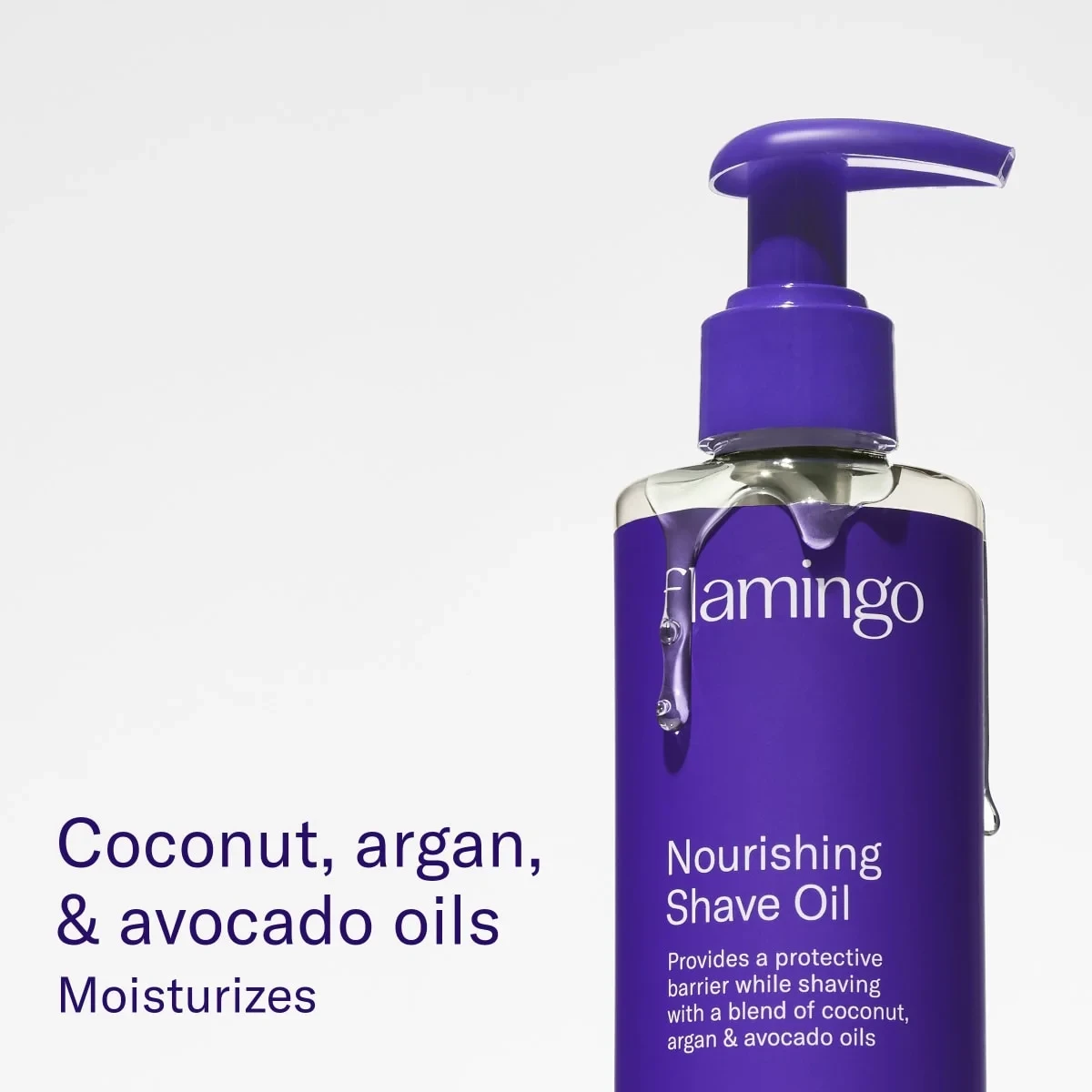 Flamingo Women's Nourishing Shave Oil, Coconut and Amber, 8 oz thumbnail 5