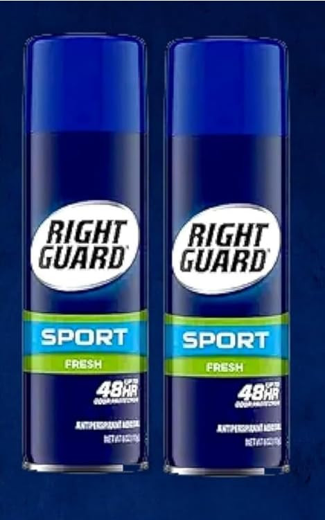 Right-Guard Antiperspirant Spray, Sport Fresh 6 oz For Men Who Sweat (Pack of 2)