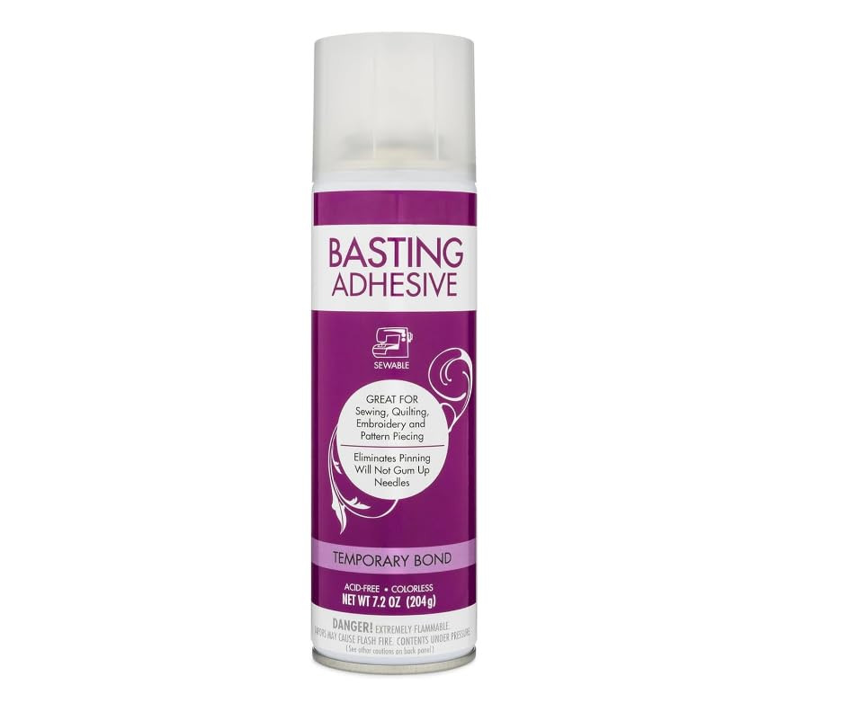 Basting Adhesive Fabric Spray â€“ 7.2 oz â€“ Temporary Fabric Bond for Quilting (Pack of 1)