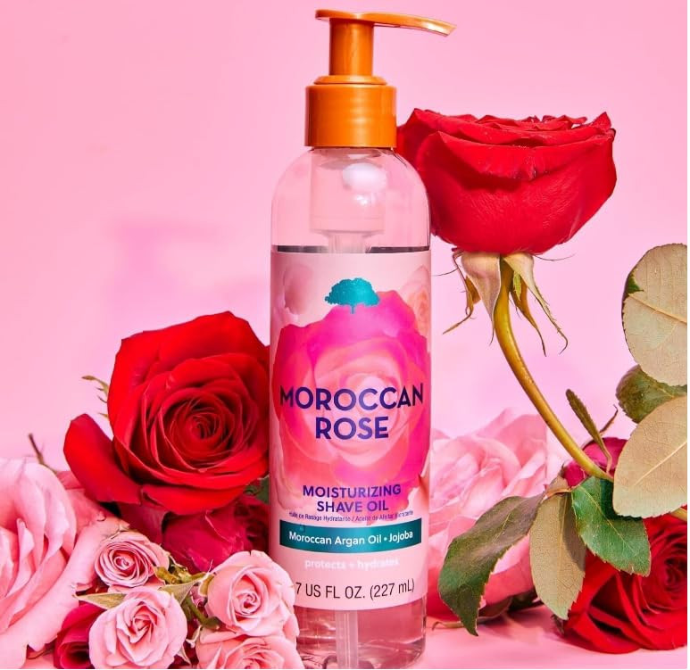 Tre~e Hu~t Moroccan Rose Shave Oil, 7.7 fl oz, Gel-to-Oil, Provides Hydration for a Smooth, Close Shave, Suitable for All Skin Types,(Pack 1) thumbnail 2