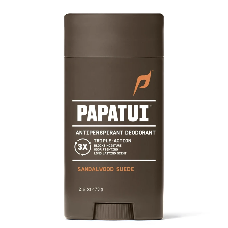 Papatui Triple Action Complex Men's 48-Hour Antiperspirant and Deodorant, Sandalwood Suede, 2.6 oz